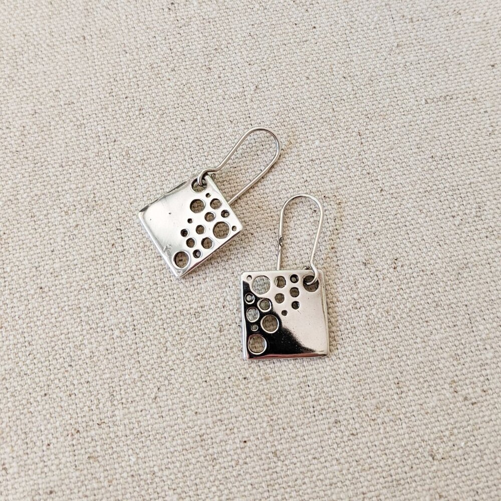 Sterling silver hole-y earrings